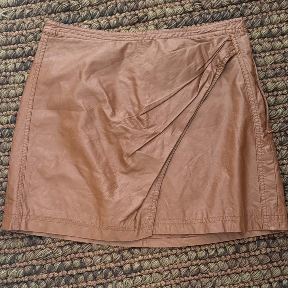 Free People Tan Mini Skirt